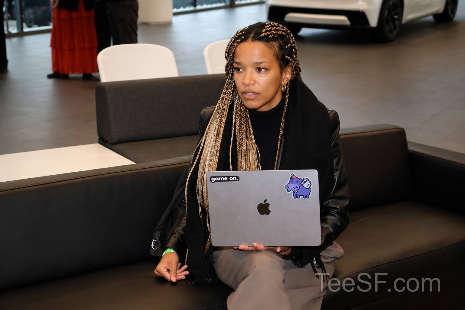 A photo from a pitch night event at Tesla in San Francisco.